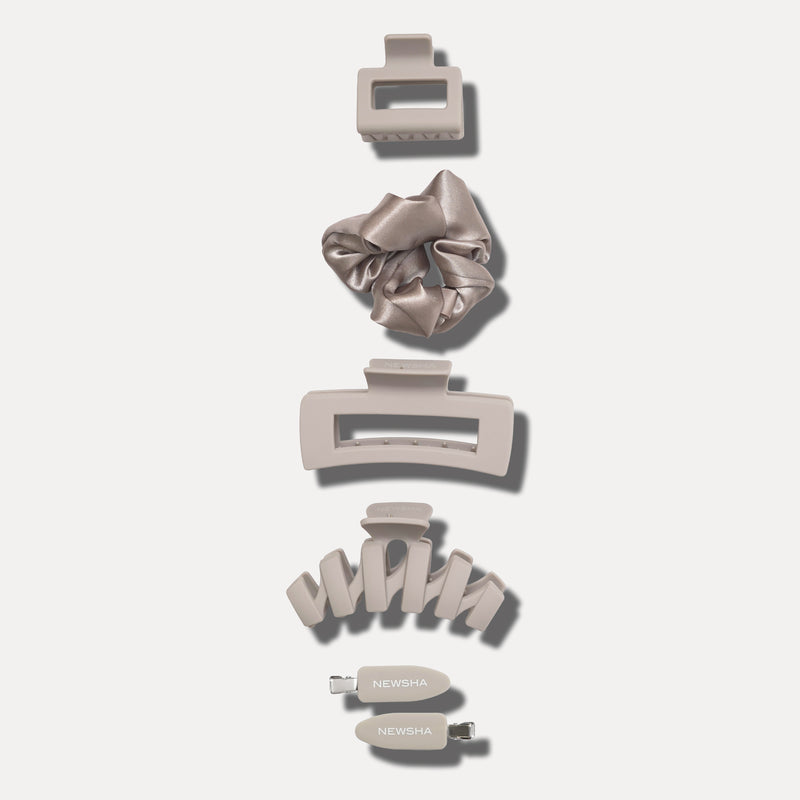Hair Accessories Set Beige | 5er